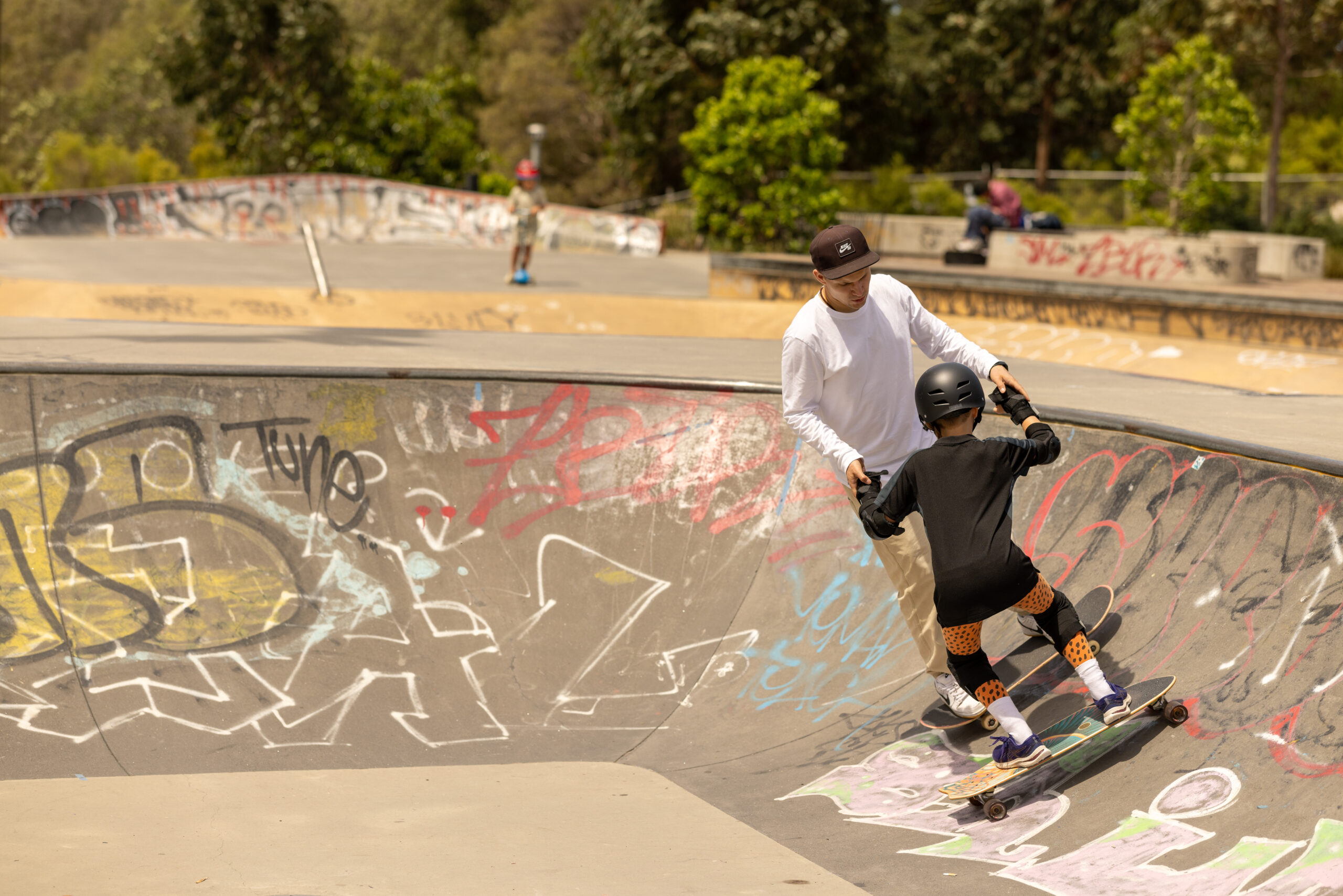 Skatepark bowl in Sydney where One2Flip lessons take place