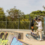 Skateboard lesson at a Sydney skatepark